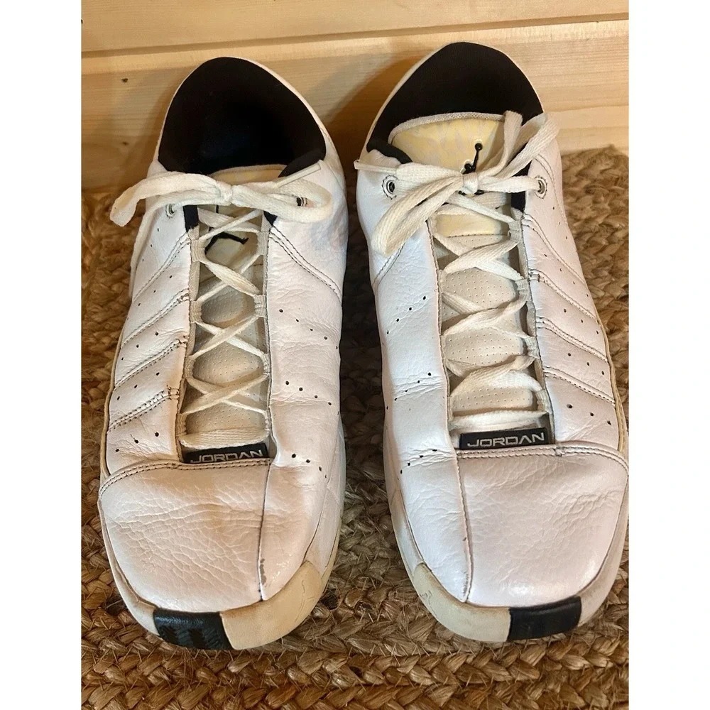 Nike Mens Air Jordan TE II 395468-111 White Basketball Shoes Sneakers Size 9.5